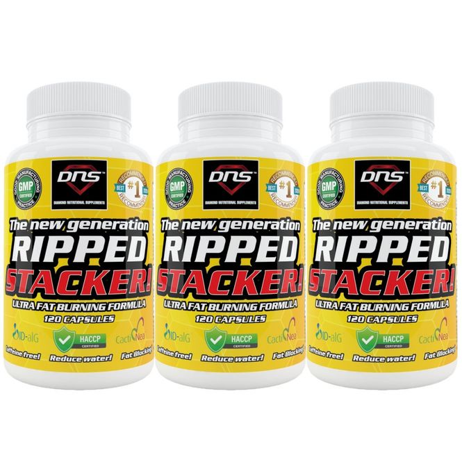 Hovedbilde 3-Pack Ripped Stacker! Ultra Fatburning Formula - 3 x 120 kapsler