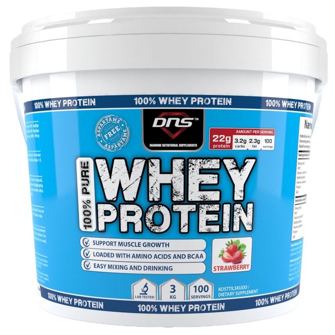 Hovedbilde 100% Pure Whey Protein Jordbær 3 kg