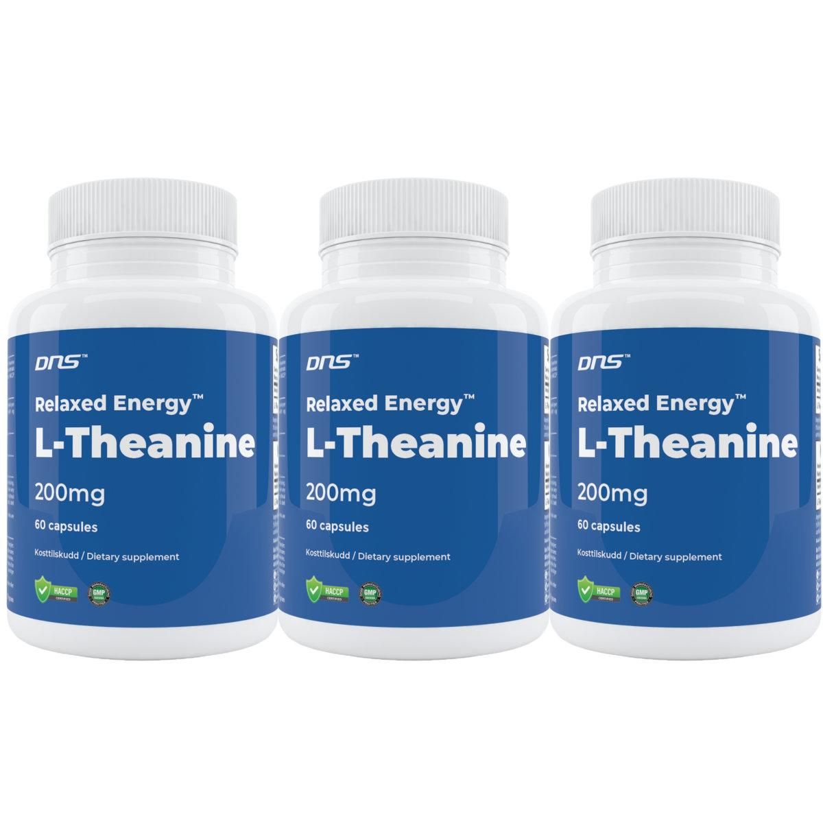 3-pack Relaxed Energy L-Theanine 200 mg - 3 x 60 kapsler