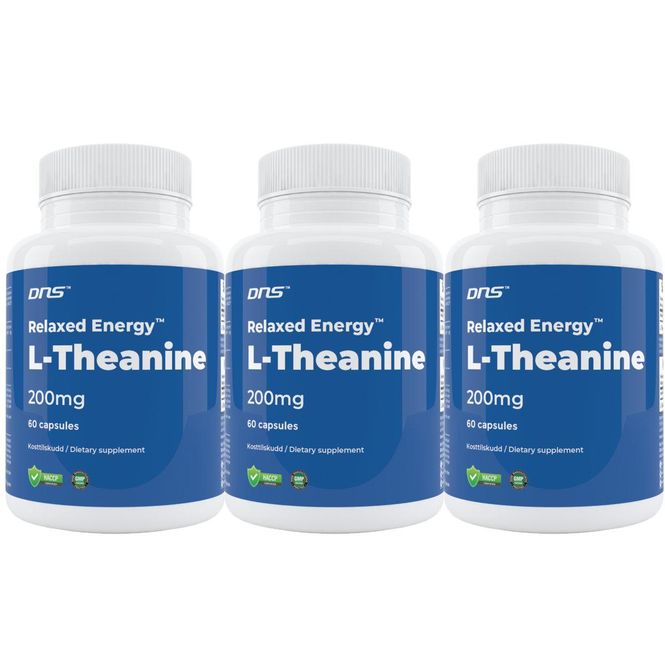 Hovedbilde 3-pack Relaxed Energy L-Theanine 200 mg - 3 x 60 kapsler