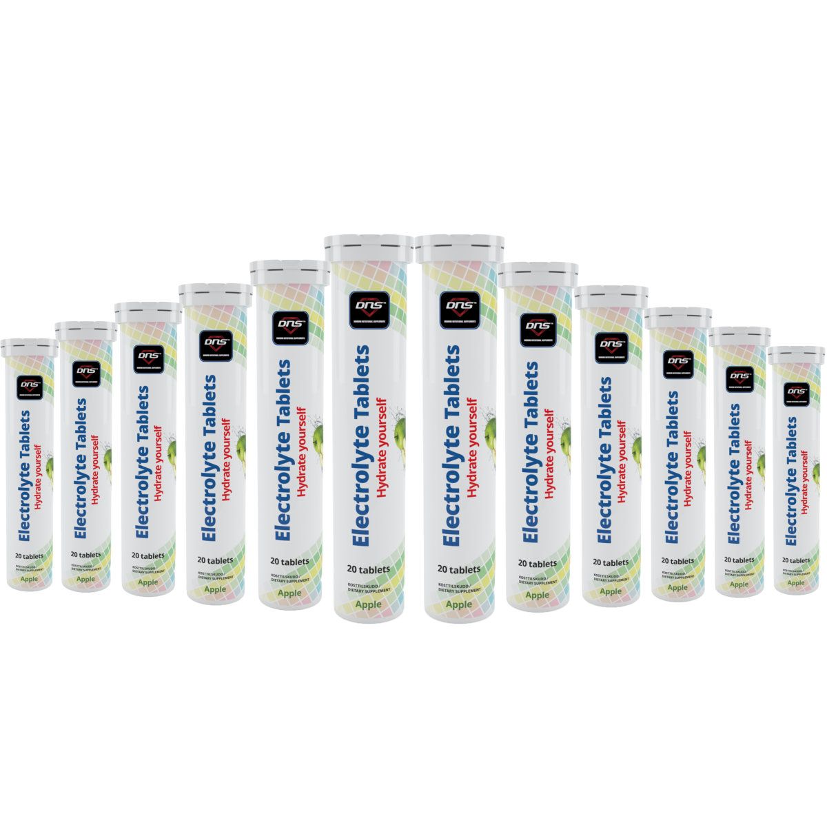 12-pack Electrolyte - Hydrate Yourself - 12 x 20 Brusetabletter - Apple