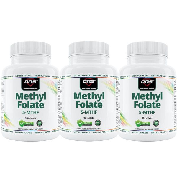 3-pack Folate 5-Methyltetrahydrofolic Acid - Metylfolat - 3 x 90 tabletter