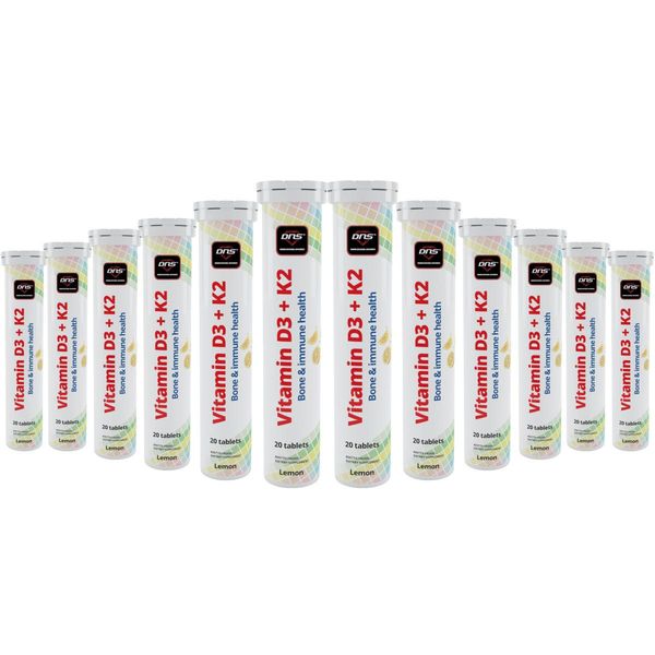 12-pack Vitamin D3 + K2 - 12 x 20 brusetabletter