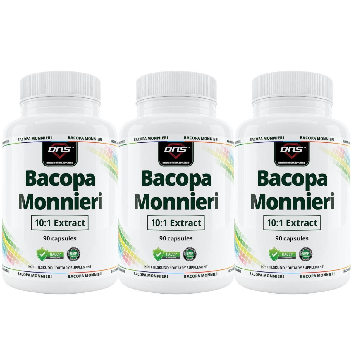 3-pack Bacopa Monnieri Extract - 3 x 90 kapsler