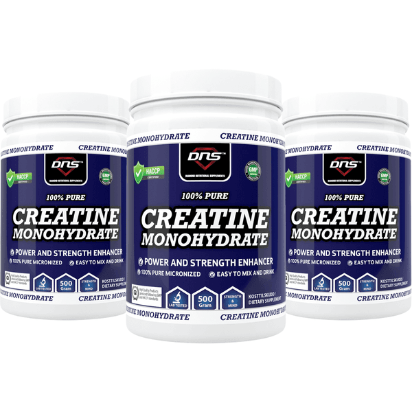 3-Pack Kreatin Monohydrat - 3 x 500 gram