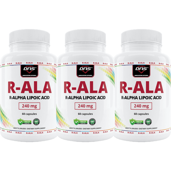 3-pack R-ALA - R-alfa-liponsyre - 3 x 60 kapsler 