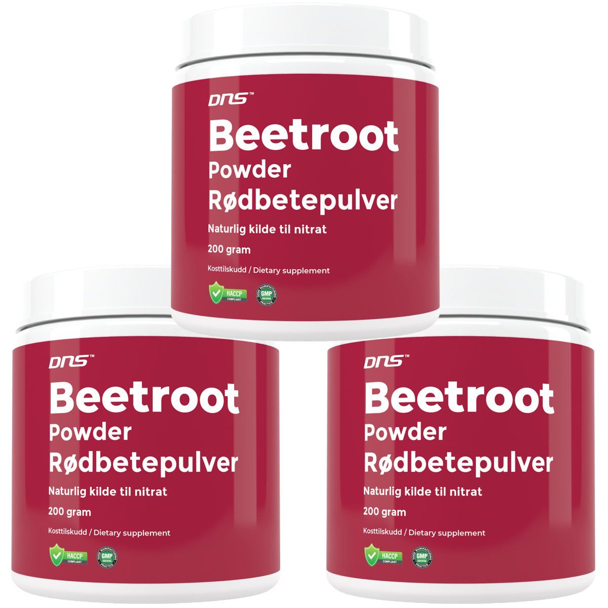3-pack Beetroot Powder - Rødbete pulver - 3 x 200 gram