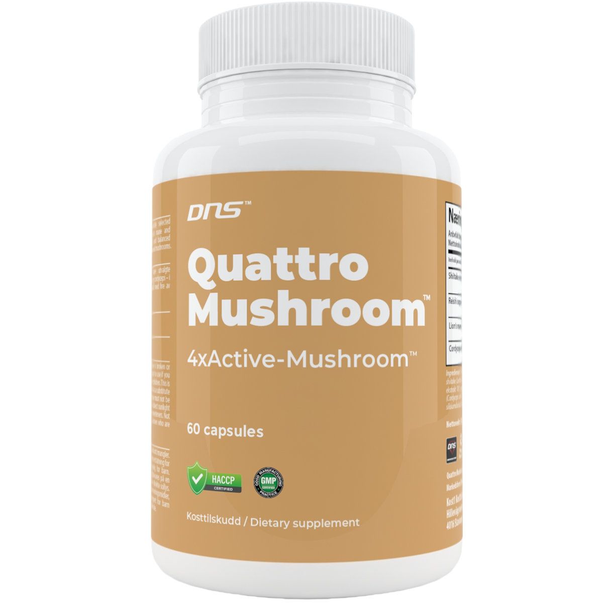Quattro Mushroom™ 1600 mg - 60 kapsler