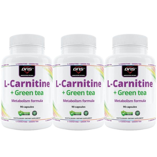3-pack L-Carnitine + Grønn-te - 90 kapsler