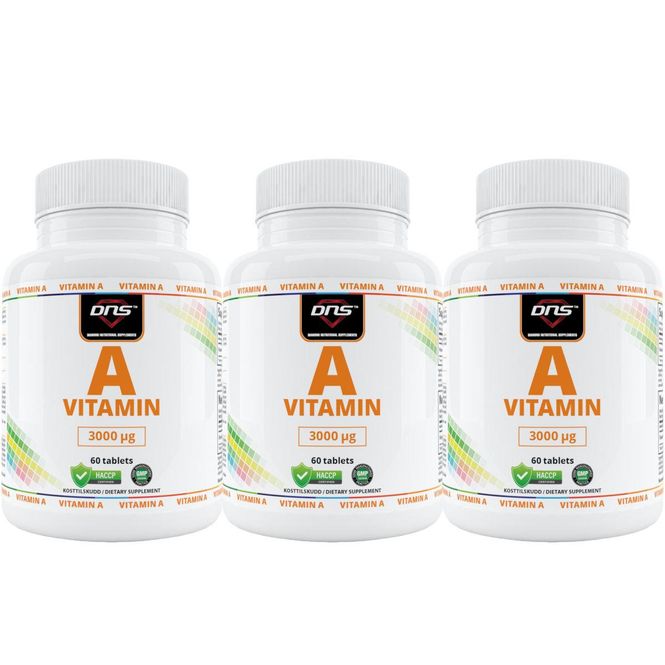 Hovedbilde 3-pack Vitamin A - 3 x 60 tabletter