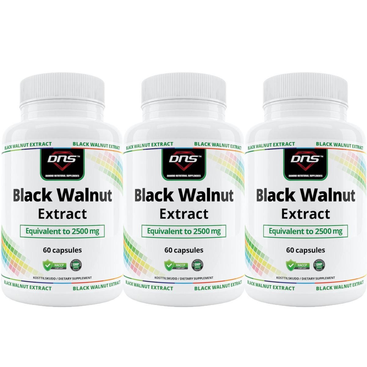 3-pack Black Walnut Extract - Digestive Health - 3 x 60 kapsler