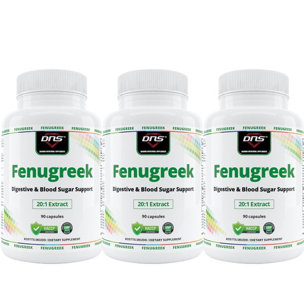 Hovedbilde 3-pack Fenugreek - Bukkehornkløver ekstrakt - 3 x ...