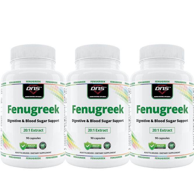 Hovedbilde 3-pack Fenugreek - Bukkehornkløver ekstrakt - 3 x 90 kapsler