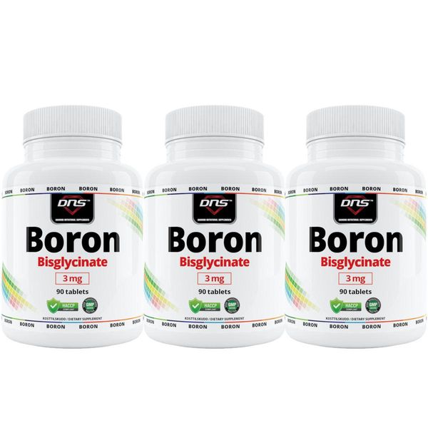 3-pack Boron Bisglycinate - 3 mg - 3 x 90 tabletter