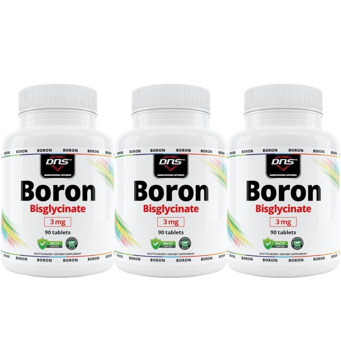 Hovedbilde 3-pack Boron Bisglycinate - 3 mg - 3 x 90 tabletter