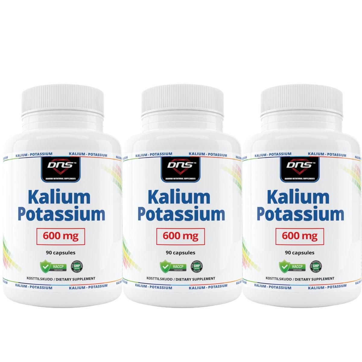 3-pack Kalium - Potassium - 3 x 90 kapsler