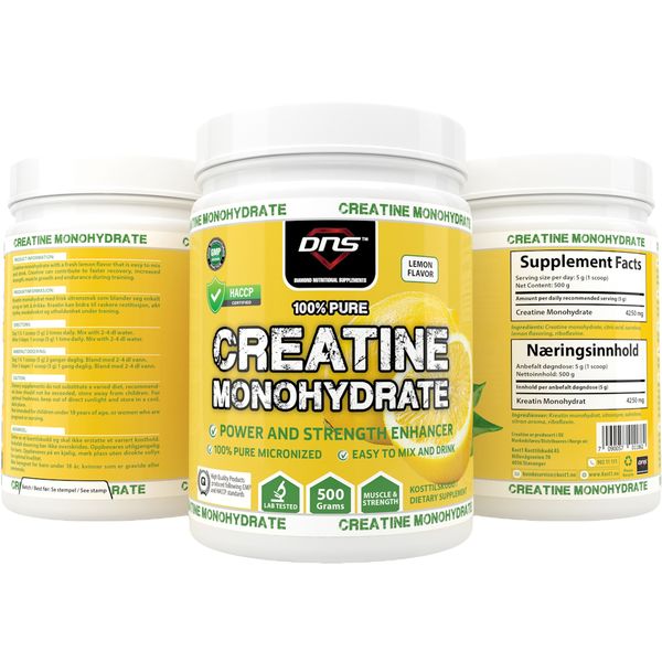 Creatine Monohydrate Lemon smak - 500 gram 