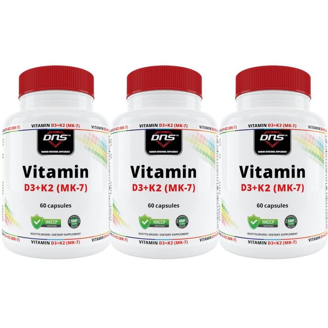 Hovedbilde 3-pack Vitamin D3 + K2 (MK-7) - 3 x 60 caps
