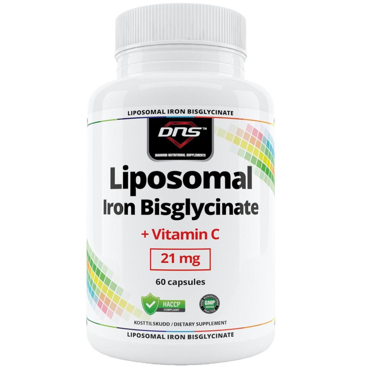 Liposomal Iron Bisglycinate + Vitamin C - 60 kapsler